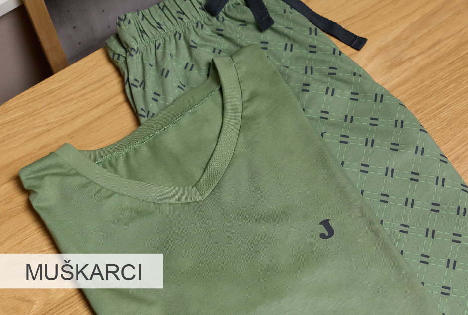 Muška maslinasto zelena pidžama